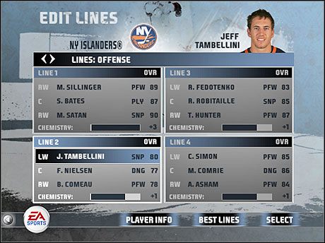 New York Islanders po moim wglądzie. - Edit Lines | Dynasty Mode | NHL 08 - NHL 08 - poradnik do gry