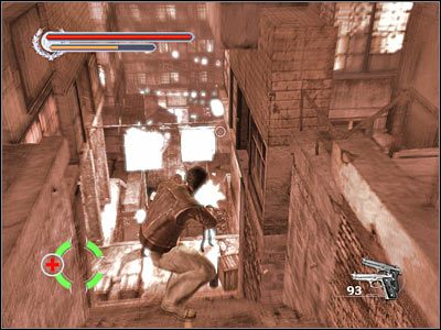 W dalszym ciągu zjeżdżaj na dół, nie zeskakując z poręczy - Hong Kong Marketplace (1) | Rozdział 1 Stranglehold - Stranglehold - poradnik do gry