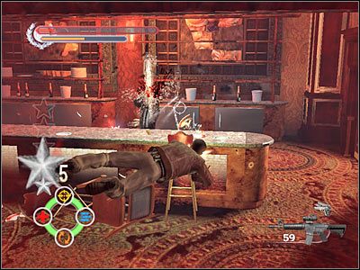 Najlepiej będzie walczyć w okolicach centralnej części kasyna - The Mega Restaurant (3) | Rozdział 3 Stranglehold - Stranglehold - poradnik do gry