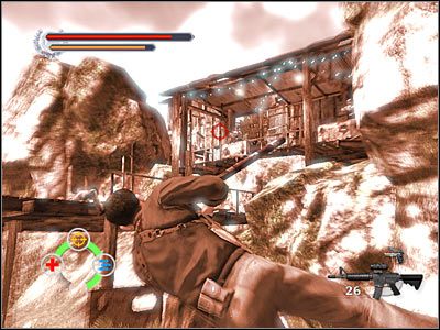 Zniszcz znajdujące się w tym miejscu podpory i skieruj się na prawą część mostku - Tai O (7) | Rozdział 2 Stranglehold - Stranglehold - poradnik do gry