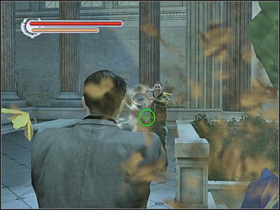 W pierwszej kolejności będziesz musiał pozbyć się dwóch snajperów, którzy pojawią się przed Tobą, na dachu znajdującej się tu konstrukcji - Chicago History Museum (4) | Rozdział 5 Stranglehold - Stranglehold - poradnik do gry