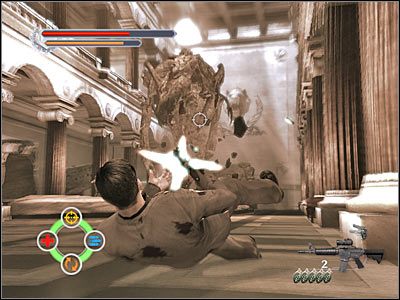 W miarę możliwości staraj się stopniowo przesuwać do przodu, wykonując przy tym liczne rzuty - Chicago History Museum (5) | Rozdział 5 Stranglehold - Stranglehold - poradnik do gry