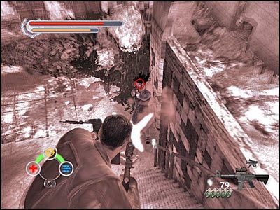 Na koniec zabezpiecz drzwi, nad którymi znajduje się charakterystyczny neon (możesz go zwalić wrogom na głowę) - Slums of Kowloon (2) | Rozdział 6 Stranglehold - Stranglehold - poradnik do gry