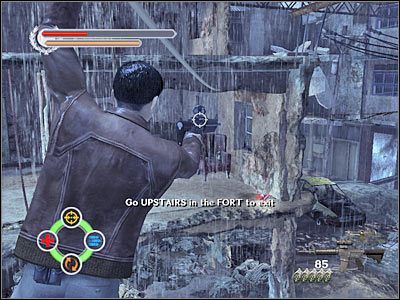 Skorzystaj ze znajdujących się tu schodów - Slums of Kowloon (6) | Rozdział 6 Stranglehold - Stranglehold - poradnik do gry