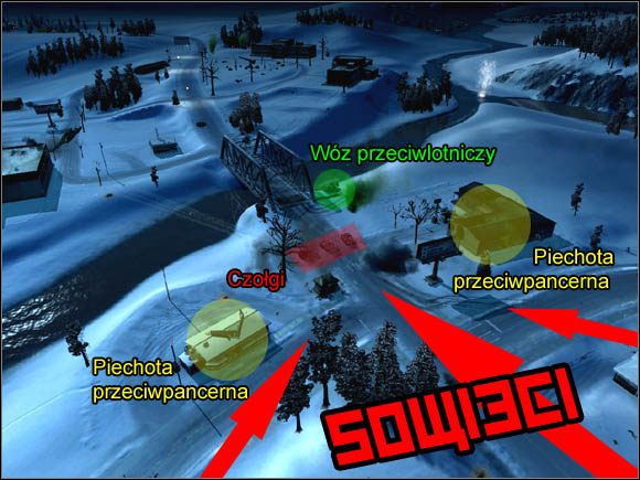 Po ufortyfikowaniu mostu Sawyer poinformuje Cię o sowieckich amfibiach, próbujących cichaczem przedostać się przez mapę, i dalej - do Fort Teller - Misja 5 - Ostatnia walka - Solucja - World in Conflict - poradnik do gry