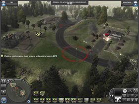 Siły atakujące pierwszą wyrzutnię przeciwokrętową mogą podkraść się do wroga przez las (dotyczy to także pojazdów - Misja 13 - Przed burzą - Solucja - World in Conflict - poradnik do gry