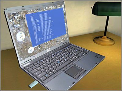 Zbadaj znajdujący się nad laptopem obraz - In Your Eyes (9) | Śledztwo 4 | CSI Kryminalne Zagadki Las Vegas - CSI: Kryminalne Zagadki Las Vegas: Niezbite dowody - poradnik do gry