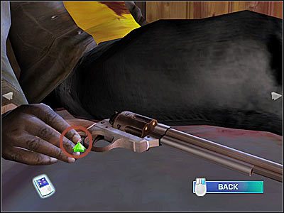W ukazanym na screenie miejscu odnajdziesz kolejny rewolwer - The Peacemaker (1) | Śledztwo 5 | CSI Kryminalne Zagadki Las Vegas - CSI: Kryminalne Zagadki Las Vegas: Niezbite dowody - poradnik do gry