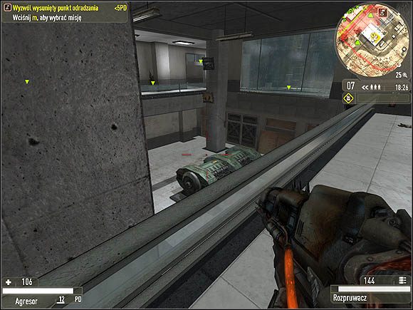 Po zainstalowaniu ładunku wybuchowego wypadałoby się gdzieś ukryć w oczekiwaniu na wszystkich śmiałków próbujących rozbroić bombę - Area 22 | Pola bitew | Enemy Territory Quake Wars - Enemy Territory: Quake Wars - poradnik do gry