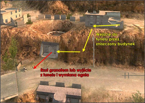 Należy jednak spodziewać się wrogich żołnierzy w okolicach zniszczonego budynku - Canyon | Pola bitew | Enemy Territory Quake Wars - Enemy Territory: Quake Wars - poradnik do gry