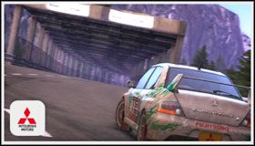 Wymagana ilość przejechanych kilometrów do odblokowania tej barwy: 80km - Mitsubishi Lancer Evolution IX FQ340 | Samochody - Premier | Sega Rally - Sega Rally - poradnik do gry