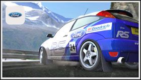 Wymagana ilość przejechanych kilometrów do odblokowania tej barwy: 0km - Ford Focus RS Rally C | Samochody - Premier | Sega Rally - Sega Rally - poradnik do gry