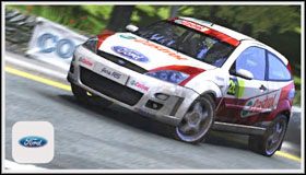 Wymagana ilość przejechanych kilometrów do odblokowania tej barwy: 80km - Ford Focus RS Rally C | Samochody - Premier | Sega Rally - Sega Rally - poradnik do gry