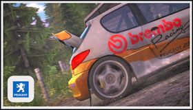 Wymagana ilość przejechanych kilometrów do odblokowania tej barwy: 80km - Peugeot 206 WRC (2000) | Samochody - Premier | Sega Rally - Sega Rally - poradnik do gry