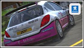 Wymagana ilość przejechanych kilometrów do odblokowania tej barwy: 32km - Peugeot 207 Super 2000 (2007) | Samochody - Modified | Sega Rally - Sega Rally - poradnik do gry