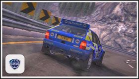 Wymagana ilość przejechanych kilometrów do odblokowania tej barwy: 80km - Lancia Super Delta HF integrale (1992) | Samochody - Masters | Sega Rally - Sega Rally - poradnik do gry