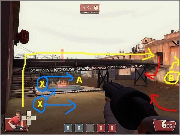 A - Punkt kontrolny 1 - Granary - Ważniejsze lokacje (1) | Mapy | Team Fortress 2 - Team Fortress 2 - poradnik do gry