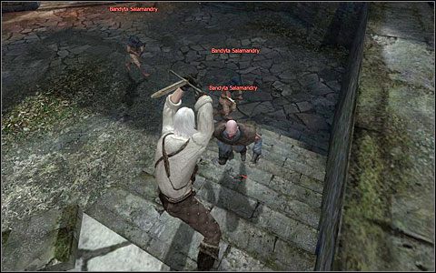 Z trójką (M1 - Dziedziniec Kaer Morhen (2) | Prolog | Solucja Wiedźmin - Wiedźmin - poradnik