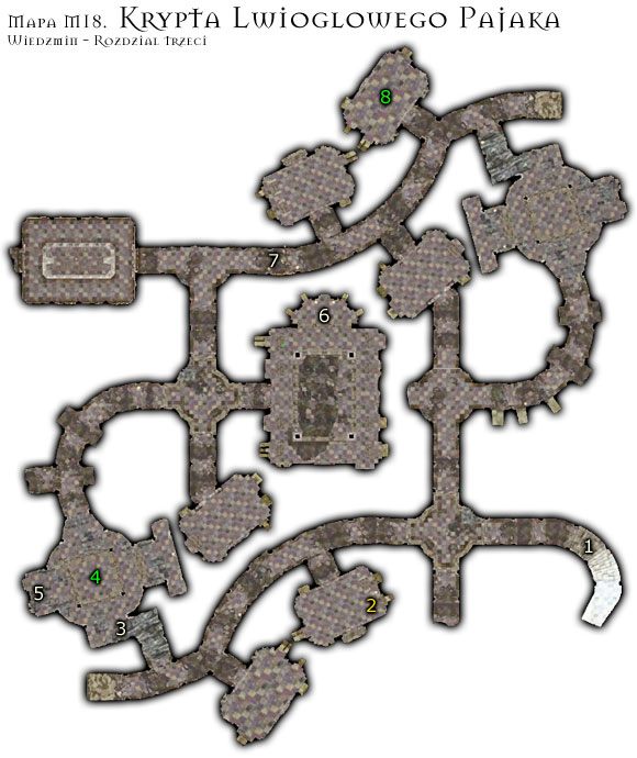 1 - M18: Krypta Lwiogłowego Pająka | Rozdział 3 | Solucja Wiedźmin - Wiedźmin - poradnik