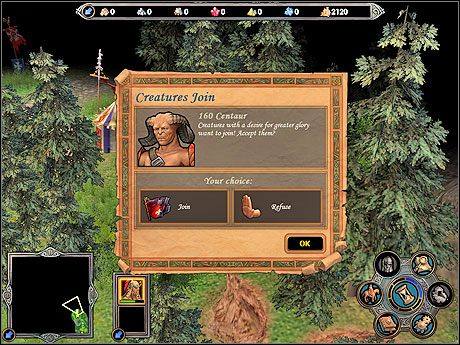Czasami napotkane stwory będą chciały przyłączyć się do Twojej armii. - Kampania 1 - Prolog - A Murder of Crows | Heroes of Might & Magic V Dzikie Hordy - Heroes of Might & Magic V: Dzikie Hordy - poradnik do gry