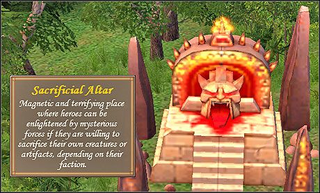 W zależności od frakcji możesz składać w ofierze jednostki (Orkowie) lub artefakty (Krasnoludy) - Kampania 1 - Prolog - A Murder of Crows | Heroes of Might & Magic V Dzikie Hordy - Heroes of Might & Magic V: Dzikie Hordy - poradnik do gry