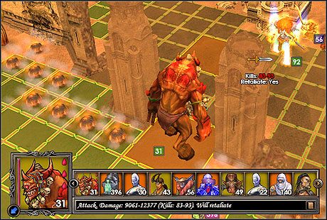 Trzeci poziom Rage, atak za ponad 12,000 obrażeń - cyklopi rządzą. - Misja 5 - Hunting the Hunter | Kampania 3 | HoMM V Dzikie Hordy - Heroes of Might & Magic V: Dzikie Hordy - poradnik do gry