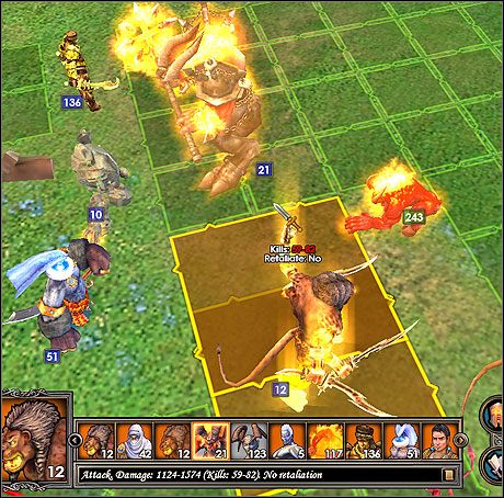 Ulepszony Rakshasa Kshatra potrafi zadawać obrażenia kilku celom naraz (umiejętność Cleave). - Misja 2 - Tearing the Veil | Kampania 4 | HoMM V Dzikie Hordy - Heroes of Might & Magic V: Dzikie Hordy - poradnik do gry