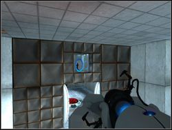 Przed sobą zobaczysz dziurę w ścianie z polem siłowym - Pomieszczenie testowe nr 09 | Portal - Portal - poradnik do gry