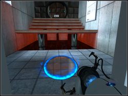 W tym pomieszczeniu po raz pierwszy przyjdzie ci wykorzystać siłę grawitacji w celu przedostania się na wyżej położone poziomy - Pomieszczenie testowe nr 10 | Portal - Portal - poradnik do gry