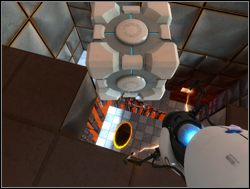 Znajdziesz się na poziomie z kostką - Pomieszczenie testowe nr 12 | Portal - Portal - poradnik do gry