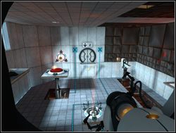 Otworzą się drzwi na górze - Pomieszczenie testowe nr 13 | Portal - Portal - poradnik do gry