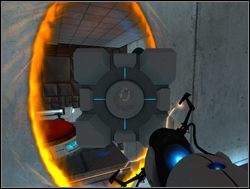 Zabierz kostkę i zeskocz z nią na dół - Pomieszczenie testowe nr 13 | Portal - Portal - poradnik do gry