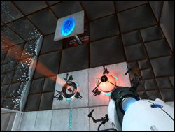 W kolejnym pomieszczeniu będziesz musiał powtórzyć manewr, który wykonywałeś na początku - Pomieszczenie testowe nr 15 | Portal - Portal - poradnik do gry