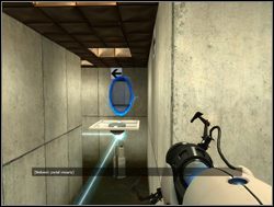 Po wejściu na platformę szybko obróć się w lewo i stwórz niebieski portal w ścianie naprzeciwko - Pomieszczenie testowe nr 15 | Portal - Portal - poradnik do gry