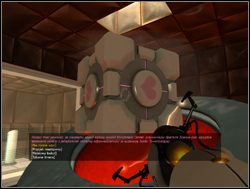 Wróć szybko po kostkę i dopóki piec jest otwarty, wrzuć ją do niego - Pomieszczenie testowe nr 17 | Portal - Portal - poradnik do gry