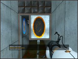 Za następnym zakrętem bezpośrednio przed sobą zobaczysz fragment ściany - Pomieszczenie testowe nr 19 (cz.1) | Portal - Portal - poradnik do gry