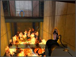 Na końcu korytarza będą na ciebie czekać płomienie - Pomieszczenie testowe nr 19 (cz.1) | Portal - Portal - poradnik do gry