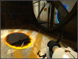 W następnym pomieszczeniu znajdziesz duży wiatrak - Pomieszczenie testowe nr 19 (cz.1) | Portal - Portal - poradnik do gry