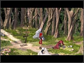 Wreszcie zahacza jeżdżącego na deskorolce Czerwonego Kapturka, córkę stolarza i jego nieobecnej małżonki - Uratować Magiczne Królestwo cz.2 | Simon the Sorcerer 4 - Simon the Sorcerer 4 - poradnik do gry