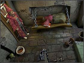 Pora stworzyć kukłę, zatem nasz bohater opuszcza celę Loczka i wraca do swojej - Uratować Magiczne Królestwo cz.5 | Simon the Sorcerer 4 - Simon the Sorcerer 4 - poradnik do gry