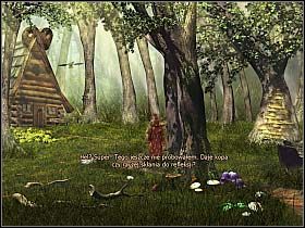 Oczywiście udaje się do miasta a konkretne w zaułek, gdzie wyłuszcza sprawę Wilkowi - Uratować Magiczne Królestwo cz.8 | Simon the Sorcerer 4 - Simon the Sorcerer 4 - poradnik do gry