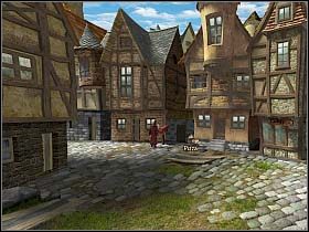 Z deskorolką Simon wędruje na rynek - Uratować Magiczne Królestwo cz.8 | Simon the Sorcerer 4 - Simon the Sorcerer 4 - poradnik do gry