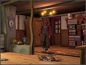 Warto pogadać z Błotniakiem, wszak to w jego klubie Simon znalazł pudło pełne rękawiczek oraz widział kilka obrazów na ścianach - Uratować Magiczne Królestwo cz.13 | Simon the Sorcerer 4 - Simon the Sorcerer 4 - poradnik do gry