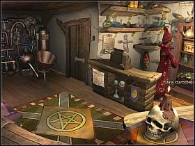 W oczekiwaniu na jego wykonanie maszeruje na przedmieścia, w okolice sklepu Kalipso - Uratować Magiczne Królestwo cz.14 | Simon the Sorcerer 4 - Simon the Sorcerer 4 - poradnik do gry