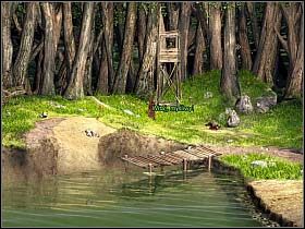 Zagaduje dyrektora trupy i po przekazaniu mu wszystkich rekwizytów rozpoczyna się aktorskie szkolenie Kalipso, po którym ten oddala się w stronę zamku, a Simon ma zaraz do niego dołączyć - Uratować Magiczne Królestwo cz.14 | Simon the Sorcerer 4 - Simon the Sorcerer 4 - poradnik do gry