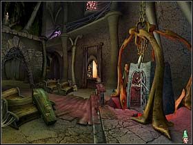 Nasz bohater powraca na most i przekonuje trolla, że taka linka będzie świetnym zabezpieczeniem przed kolejnym upadkiem do wąwozu - Wydostać króla i sobowtóra z Krainy Umarłych | Simon the Sorcerer 4 - Simon the Sorcerer 4 - poradnik do gry