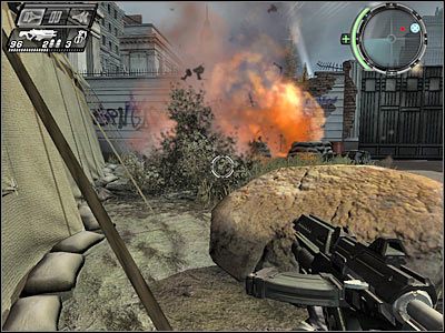 Jeśli chodzi o drugiego strzelca, najprościej będzie go wywabić, często zmieniając swoje pozycje - Etap 3 - New Blood cz.2 | TimeShift - TimeShift - poradnik do gry