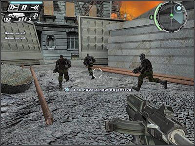 Twoi pomocnicy rozlokują się za rogiem - Etap 4 - Infiltration cz.3 | TimeShift - TimeShift - poradnik do gry