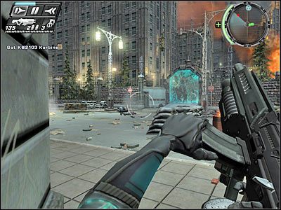 Przed polem siłowym powinna zaparkować ciężarówka - Etap 4 - Infiltration cz.4 | TimeShift - TimeShift - poradnik do gry