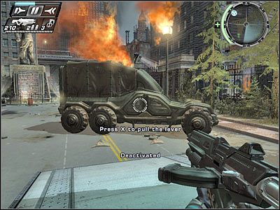 Koniecznie korzystaj tu z podręcznej mapki okolicy, gdyż z całą pewnością niektórzy wrogowie spróbują frontalnego ataku - Etap 4 - Infiltration cz.4 | TimeShift - TimeShift - poradnik do gry